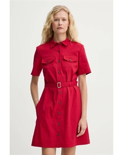 Льняное платье, красный Theory