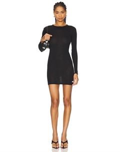 Платье с длинным рукавом и круглым воротом Hotfix, black Alexander wang