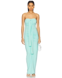 Платье с центральной сборкой и разрезом, mint creme Susana monaco