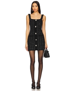 Платье из твида Amanda Retrofete, black & silver