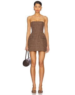 X revolve безбретельный комбинезон bethany, mocha Amanda uprichard