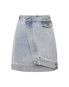 Юбка джинсовая короткая, синий Deep breath