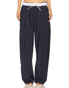 Брюки с отворотом на поясе, navy & grey Alexander wang