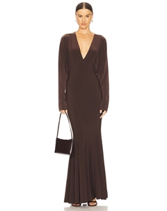 Вечернее платье X revolve с дольманом, chocolate Norma kamali