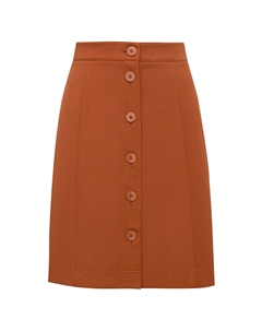 Юбка-трапеция с украшением на пуговицах, темно-синий Deep breath