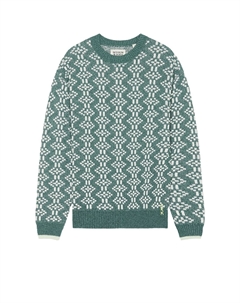 Джемпер с рисунком "жаккард" прямого кроя с круглым вырезом, pitch green Scotch&soda