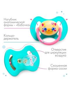 Соска - пустышка силиконовая ортодонтическая Mum&baby