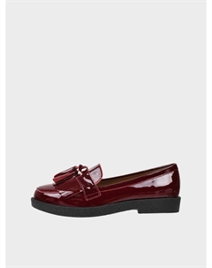 Лакированные лоферы с кисточками, бордовые Age of innocence