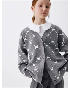 Вязаный кардиган оверсайз для девочек Sela