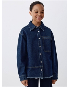 Джинсовая рубашка оверсайз для девочек Sela