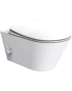 Унитаз подвесной с функцией биде Avva с крышкой белый матовый Boheme