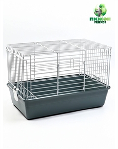 Клетка для кроликов, 60×36×40 см, усиленная, серая Пижон