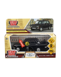 Машина металлическая с функциями "свет" или "звук" Технопарк 2106-12SL-BK No name