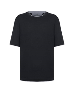 Футболка из шелка и хлопка Brunello cucinelli