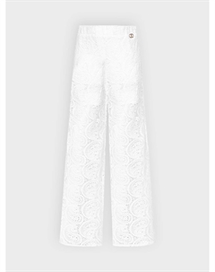 Брюки кружевные, белые Twinset