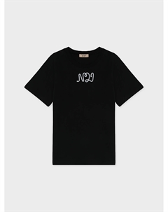 Футболка с лого, черная No21