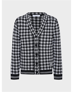 Кардиган в гусиную лапку с лого Ella.b.