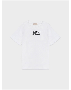 Футболка с лого, белая No21