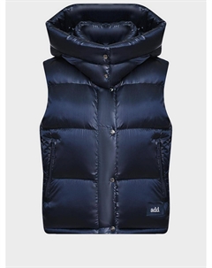 Укороченный жилет с капюшоном, синий Add