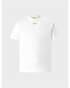 Футболка с текстовым принтом, белая Off-white
