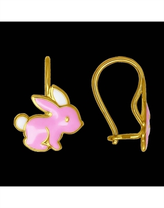 Серьги из желтого золота с эмалью Sokolov