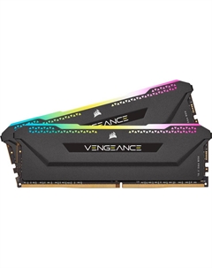 Модуль памяти DDR4 16GB (2*8GB) CMH16GX4M2D3600C18 VENGEANCE RGB PRO SL black PC4-28800 3600MHz CL18 радиатор 1.35V Corsair