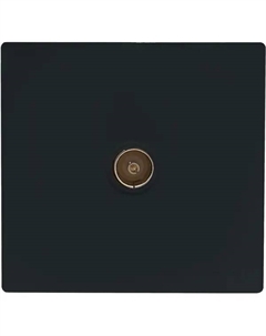 Розетка телевизионная оконечная Leto без заземления цвет черный бархат Lezard