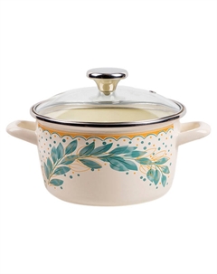 Кастрюля Лара 3,5л 20см эмал. сталь с крышкой Metrot