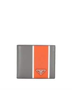 Prada кошелек с логотипом один размер серый Prada