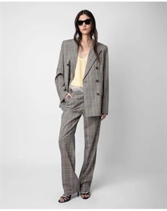 Женские брюки-клеш Pura с принтом, серый Zadig&voltaire