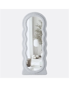 Зеркало напольное в мягкой раме из букле 186 см серый So'home