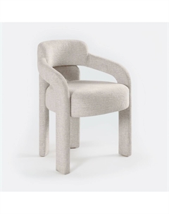 Стул с мягкой обивкой в стиле минимализма бежевый Laredoute