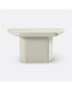 Журнальный столик с покрытием из микроцемента 70 см бежевый Laredoute