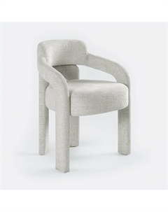 Стул с мягкой обивкой в стиле минимализма серый Laredoute