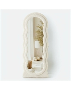 Зеркало напольное в мягкой раме из букле 186 см бежевый So'home