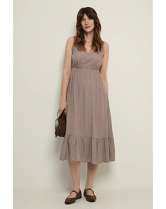 Сарафан миди приталенного силуэта с принтом в горошек Finn flare