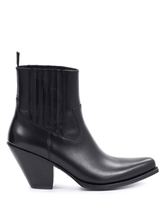 Ботильоны-казаки кожаные Celine