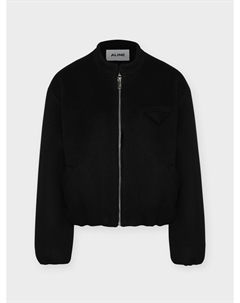 Бомбер с накладным карманом, черный Aline
