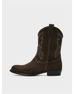 Сапоги с вышивкой, коричневые Gallucci