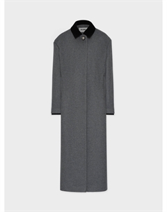 Пальто с бархатным воротником, серое Aline