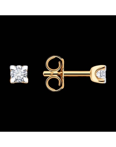 Серьги из золота с бриллиантами выращенными Sokolov