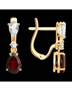 Серьги из золота с полудрагоценными вставками Sokolov