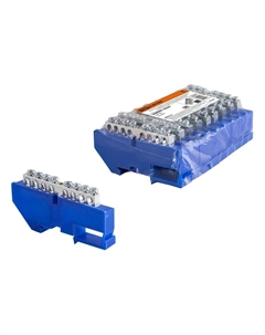 Шина SQ0801-0327 "N" нулевая с изолятором на DIN-рейку 6x9мм стойка бол. 8 групп никелированная (упак. 10 шт) Tdm