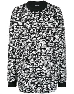 Balenciaga свитер оверсайз с логотипом m черный Balenciaga