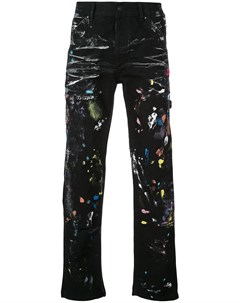 Off white джинсы с эффектом разбрызганной краски 33 черный Off-white