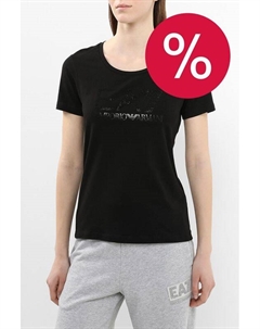 Футболка хлопковая с логотипом Ea7