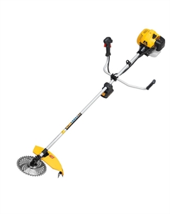 Триммер бензиновый Denzel DT-52E 962025, 52 см3, неразъемная штанга, электростартер, состоит из 2 частей
