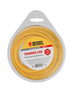Леска для триммера 96151, квадратная, 1.3 мм х 15 м, блистер, Россия Denzel