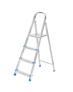 Стремянка 97836, 4 ступени, стальная, оцинкованная Сибртех