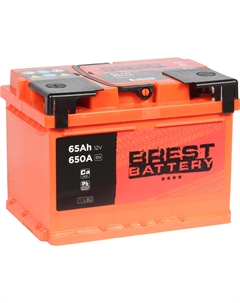 Автомобильный аккумулятор 65 Ач прямая полярность LB2 Brest battery